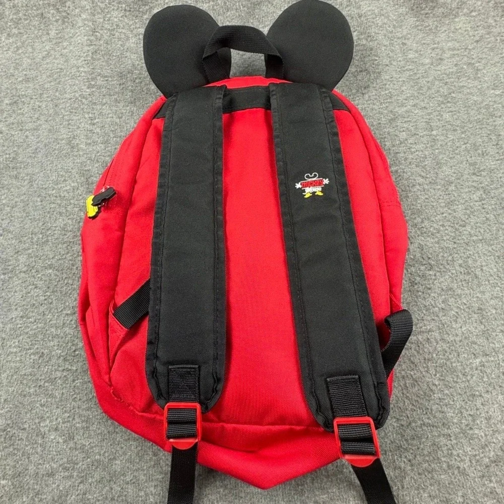 Disney Mickey Mouse Backpack Red‎ Black Kids School Vacation Outdoor Whimsical